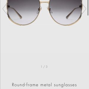 Gucci Round Metal Frame Sunglasses women